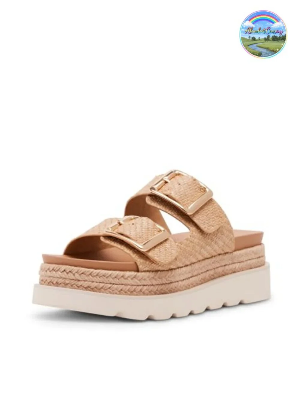 Women's Platform Sandals Espadrille Style Cushioned Footbed Adjustable Straps